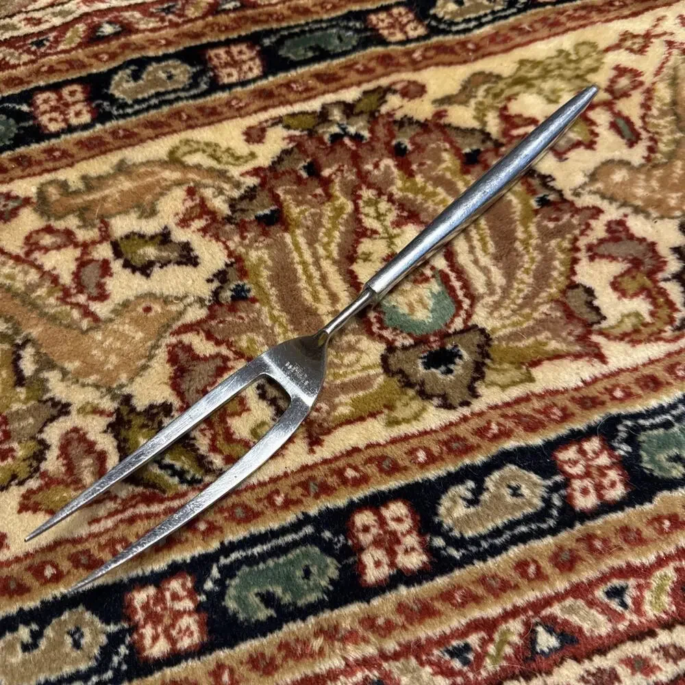 Vintage Mid-Century-Modern Style JAPAN Stainless Steel Meat Carving Fork 12”